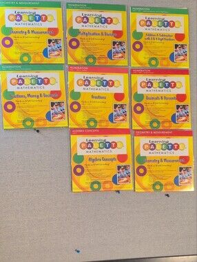 Learning Palette Mathematics Workbook Lot - Red And Green Level 3 & Level 4 Math